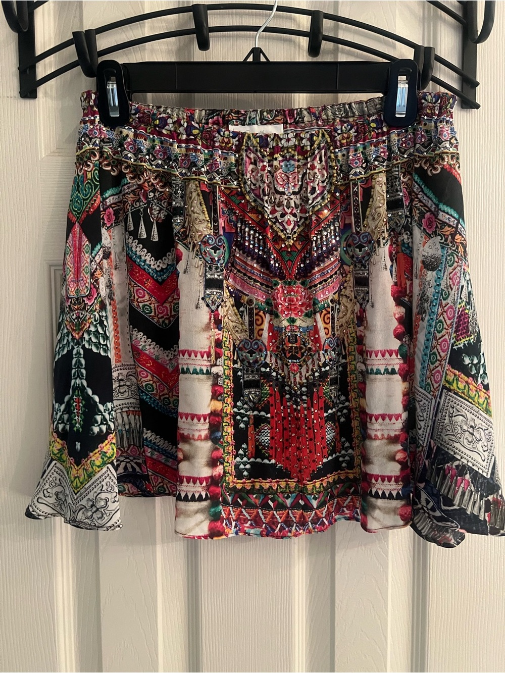 Camilla silk sequin mini skirt XS